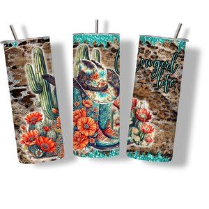 Cowgirl Life 20 oz Skinny Tumbler Stainless Steel